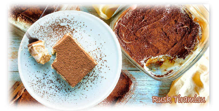 Eggless Rusk Tiramisu